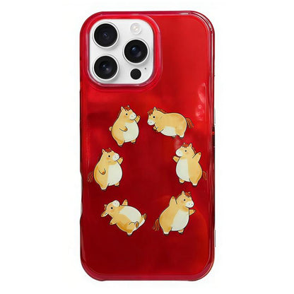 Rounded Edge IMD Pattern TPU Phone Case, For iPhone 16 Pro