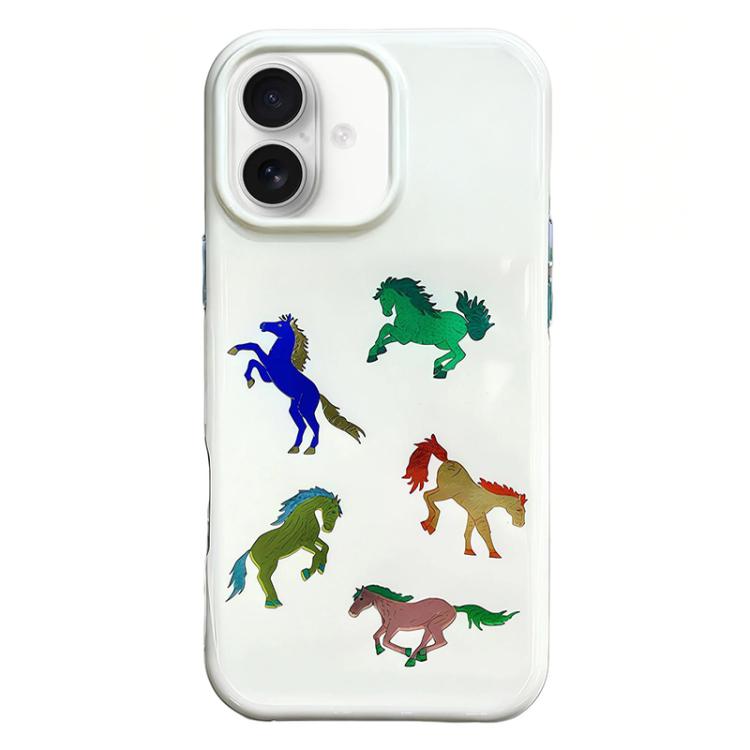 Rounded Edge IMD Pattern TPU Phone Case, For iPhone 16