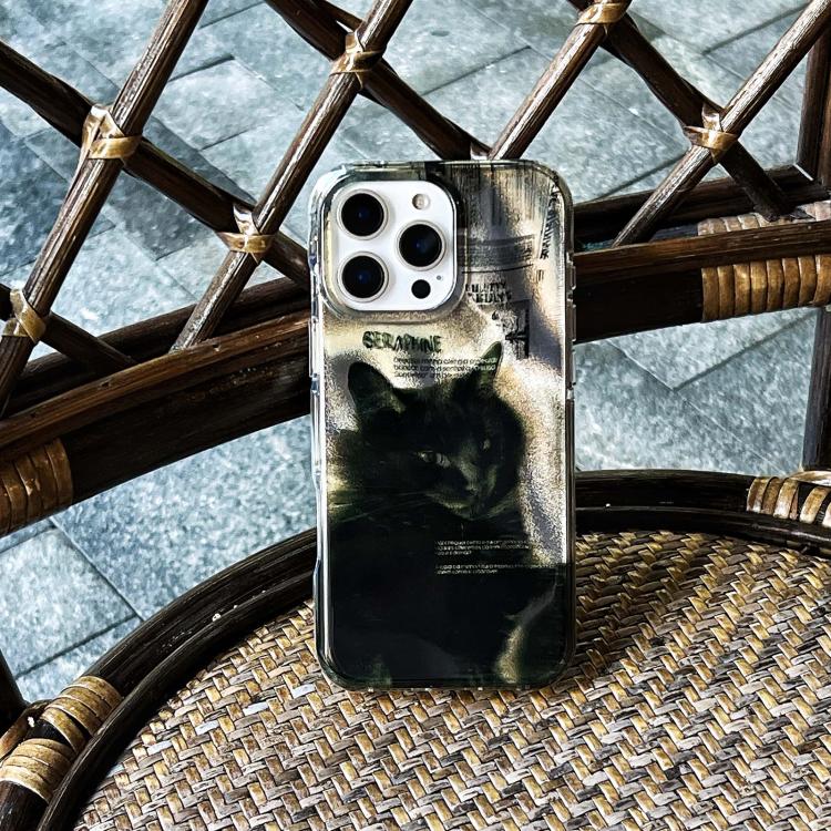 Rounded Edge IMD Pattern TPU Phone Case, For iPhone 15 Pro