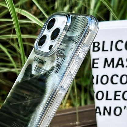 Rounded Edge IMD Pattern TPU Phone Case, For iPhone 15 Pro