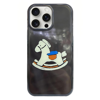 Rounded Edge IMD Pattern TPU Phone Case, For iPhone 15 Pro