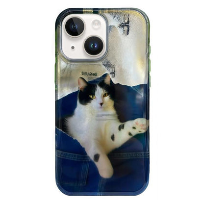 Rounded Edge IMD Pattern TPU Phone Case, For iPhone 15