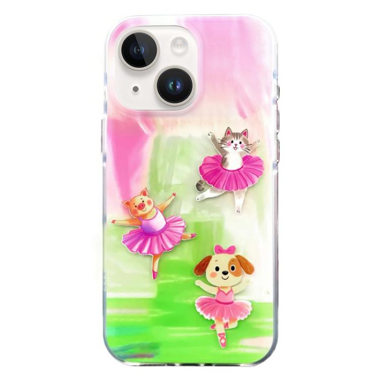 Rounded Edge IMD Pattern TPU Phone Case, For iPhone 14