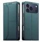 Stitched Line Magnetic RFID Vegan Leather Phone Case, For iPhone 17e / 16e, For iPhone 17 Pro Max, For iPhone 17 Pro, For iPhone 17
