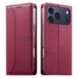 Stitched Line Magnetic RFID Vegan Leather Phone Case, For iPhone 17e / 16e, For iPhone 17 Pro Max, For iPhone 17 Pro, For iPhone 17