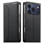Stitched Line Magnetic RFID Vegan Leather Phone Case, For iPhone 17e / 16e, For iPhone 17 Pro Max, For iPhone 17 Pro, For iPhone 17