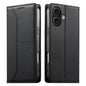 Stitched Line Magnetic RFID Vegan Leather Phone Case, For iPhone 17e / 16e, For iPhone 17 Pro Max, For iPhone 17 Pro, For iPhone 17