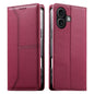 Stitched Line Magnetic RFID Vegan Leather Phone Case, For iPhone 17e / 16e, For iPhone 17 Pro Max, For iPhone 17 Pro, For iPhone 17