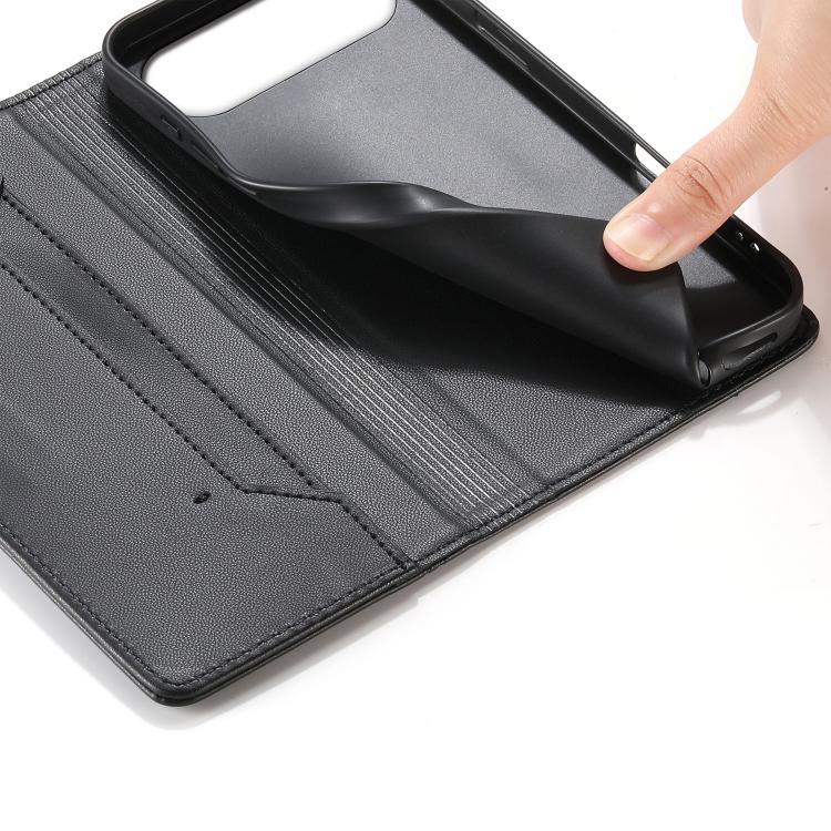 Stitched Line Magnetic RFID Vegan Leather Phone Case, For iPhone Air, For iPhone 16 Pro Max, For iPhone 16 Pro, For iPhone 16 Plus