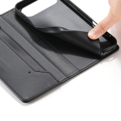Stitched Line Magnetic RFID Vegan Leather Phone Case, For iPhone Air, For iPhone 16 Pro Max, For iPhone 16 Pro, For iPhone 16 Plus