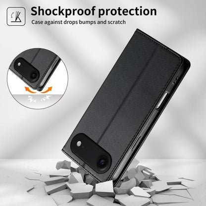 Stitched Line Magnetic RFID Vegan Leather Phone Case, For iPhone Air, For iPhone 16 Pro Max, For iPhone 16 Pro, For iPhone 16 Plus