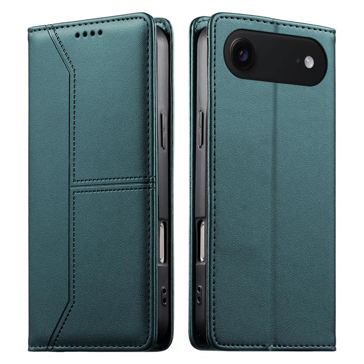 Stitched Line Magnetic RFID Vegan Leather Phone Case, For iPhone Air, For iPhone 16 Pro Max, For iPhone 16 Pro, For iPhone 16 Plus
