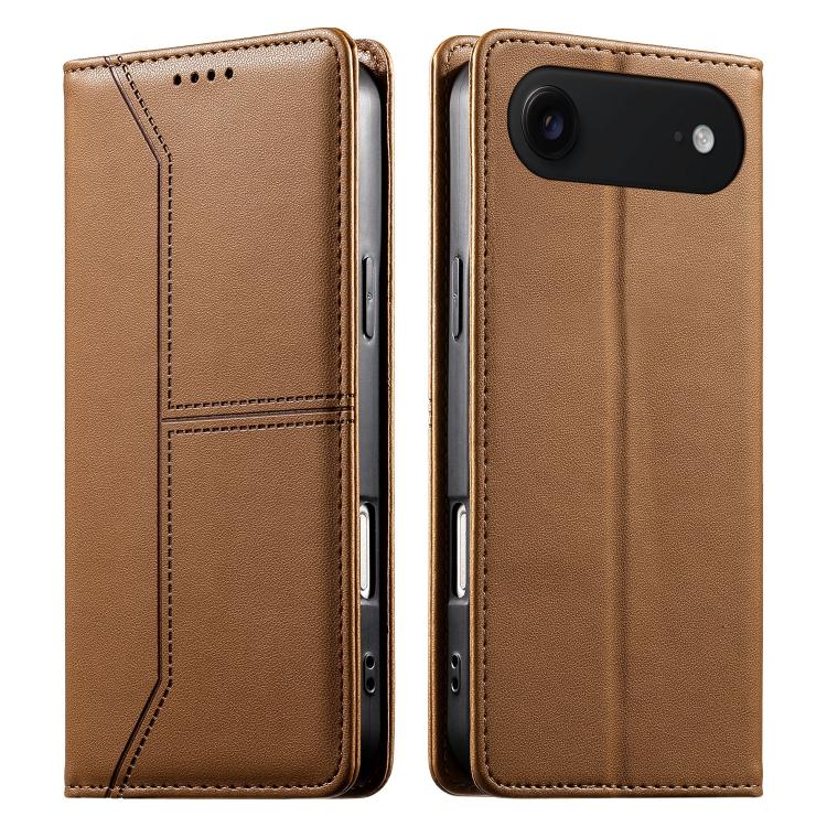 Stitched Line Magnetic RFID Vegan Leather Phone Case, For iPhone Air, For iPhone 16 Pro Max, For iPhone 16 Pro, For iPhone 16 Plus