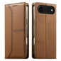 Stitched Line Magnetic RFID Vegan Leather Phone Case, For iPhone Air, For iPhone 16 Pro Max, For iPhone 16 Pro, For iPhone 16 Plus