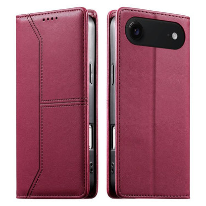 Stitched Line Magnetic RFID Vegan Leather Phone Case, For iPhone Air, For iPhone 16 Pro Max, For iPhone 16 Pro, For iPhone 16 Plus