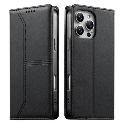Stitched Line Magnetic RFID Vegan Leather Phone Case, For iPhone Air, For iPhone 16 Pro Max, For iPhone 16 Pro, For iPhone 16 Plus