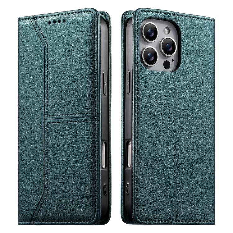 Stitched Line Magnetic RFID Vegan Leather Phone Case, For iPhone Air, For iPhone 16 Pro Max, For iPhone 16 Pro, For iPhone 16 Plus
