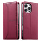 Stitched Line Magnetic RFID Vegan Leather Phone Case, For iPhone Air, For iPhone 16 Pro Max, For iPhone 16 Pro, For iPhone 16 Plus