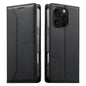 Stitched Line Magnetic RFID Vegan Leather Phone Case, For iPhone Air, For iPhone 16 Pro Max, For iPhone 16 Pro, For iPhone 16 Plus