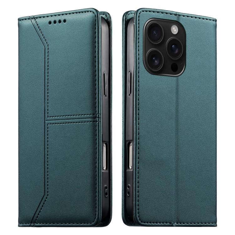 Stitched Line Magnetic RFID Vegan Leather Phone Case, For iPhone Air, For iPhone 16 Pro Max, For iPhone 16 Pro, For iPhone 16 Plus