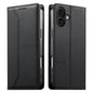 Stitched Line Magnetic RFID Vegan Leather Phone Case, For iPhone Air, For iPhone 16 Pro Max, For iPhone 16 Pro, For iPhone 16 Plus