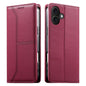 Stitched Line Magnetic RFID Vegan Leather Phone Case, For iPhone Air, For iPhone 16 Pro Max, For iPhone 16 Pro, For iPhone 16 Plus