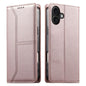 Stitched Line Magnetic RFID Vegan Leather Phone Case, For iPhone Air, For iPhone 16 Pro Max, For iPhone 16 Pro, For iPhone 16 Plus