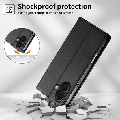 Stitched Line Magnetic RFID Vegan Leather Phone Case, For iPhone 16, For iPhone 15 Pro Max, For iPhone 15 Pro, For iPhone 15 Plus