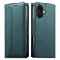 Stitched Line Magnetic RFID Vegan Leather Phone Case, For iPhone 16, For iPhone 15 Pro Max, For iPhone 15 Pro, For iPhone 15 Plus