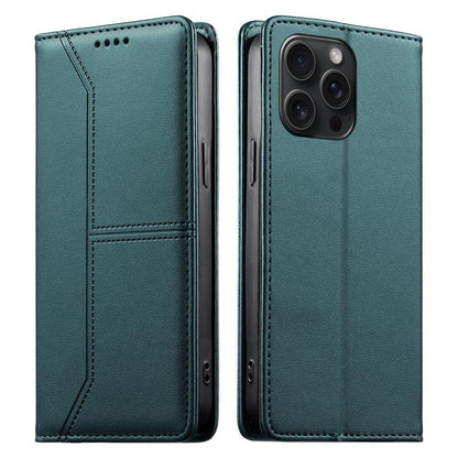 Stitched Line Magnetic RFID Vegan Leather Phone Case, For iPhone 16, For iPhone 15 Pro Max, For iPhone 15 Pro, For iPhone 15 Plus