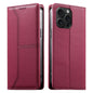 Stitched Line Magnetic RFID Vegan Leather Phone Case, For iPhone 16, For iPhone 15 Pro Max, For iPhone 15 Pro, For iPhone 15 Plus