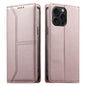 Stitched Line Magnetic RFID Vegan Leather Phone Case, For iPhone 16, For iPhone 15 Pro Max, For iPhone 15 Pro, For iPhone 15 Plus