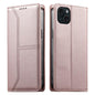 Stitched Line Magnetic RFID Vegan Leather Phone Case, For iPhone 16, For iPhone 15 Pro Max, For iPhone 15 Pro, For iPhone 15 Plus