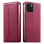 Stitched Line Magnetic RFID Vegan Leather Phone Case, For iPhone 15, For iPhone 14 Plus, For iPhone 14 / 13, For iPhone 14 Pro
