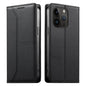Stitched Line Magnetic RFID Vegan Leather Phone Case, For iPhone 15, For iPhone 14 Plus, For iPhone 14 / 13, For iPhone 14 Pro