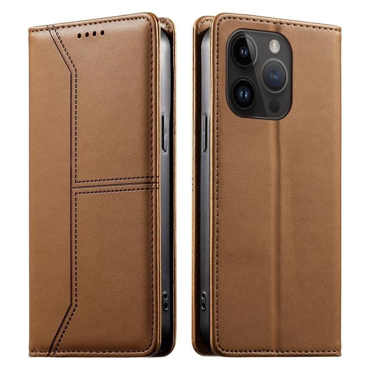 Stitched Line Magnetic RFID Vegan Leather Phone Case, For iPhone 15, For iPhone 14 Plus, For iPhone 14 / 13, For iPhone 14 Pro