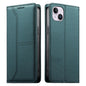 Stitched Line Magnetic RFID Vegan Leather Phone Case, For iPhone 15, For iPhone 14 Plus, For iPhone 14 / 13, For iPhone 14 Pro