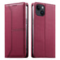 Stitched Line Magnetic RFID Vegan Leather Phone Case, For iPhone 15, For iPhone 14 Plus, For iPhone 14 / 13, For iPhone 14 Pro