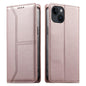 Stitched Line Magnetic RFID Vegan Leather Phone Case, For iPhone 15, For iPhone 14 Plus, For iPhone 14 / 13, For iPhone 14 Pro