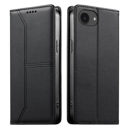 Stitched Line Magnetic RFID Vegan Leather Phone Case, For iPhone 17e / 16e, For iPhone 17 Pro Max, For iPhone 17 Pro, For iPhone 17