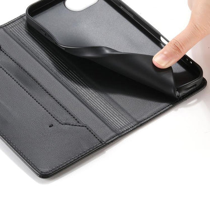 Stitched Line Magnetic RFID Vegan Leather Phone Case, For iPhone 17e / 16e, For iPhone 17 Pro Max, For iPhone 17 Pro, For iPhone 17