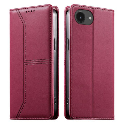 Stitched Line Magnetic RFID Vegan Leather Phone Case, For iPhone 17e / 16e, For iPhone 17 Pro Max, For iPhone 17 Pro, For iPhone 17