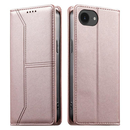 Stitched Line Magnetic RFID Vegan Leather Phone Case, For iPhone 17e / 16e, For iPhone 17 Pro Max, For iPhone 17 Pro, For iPhone 17