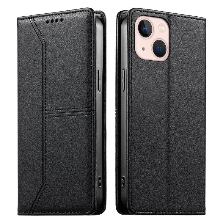 Stitched Line Magnetic RFID Vegan Leather Phone Case, For iPhone 13 mini, For iPhone 12 / 12 Pro, For iPhone 12 Pro Max, For iPhone 12 mini