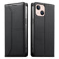 Stitched Line Magnetic RFID Vegan Leather Phone Case, For iPhone 13 mini, For iPhone 12 / 12 Pro, For iPhone 12 Pro Max, For iPhone 12 mini