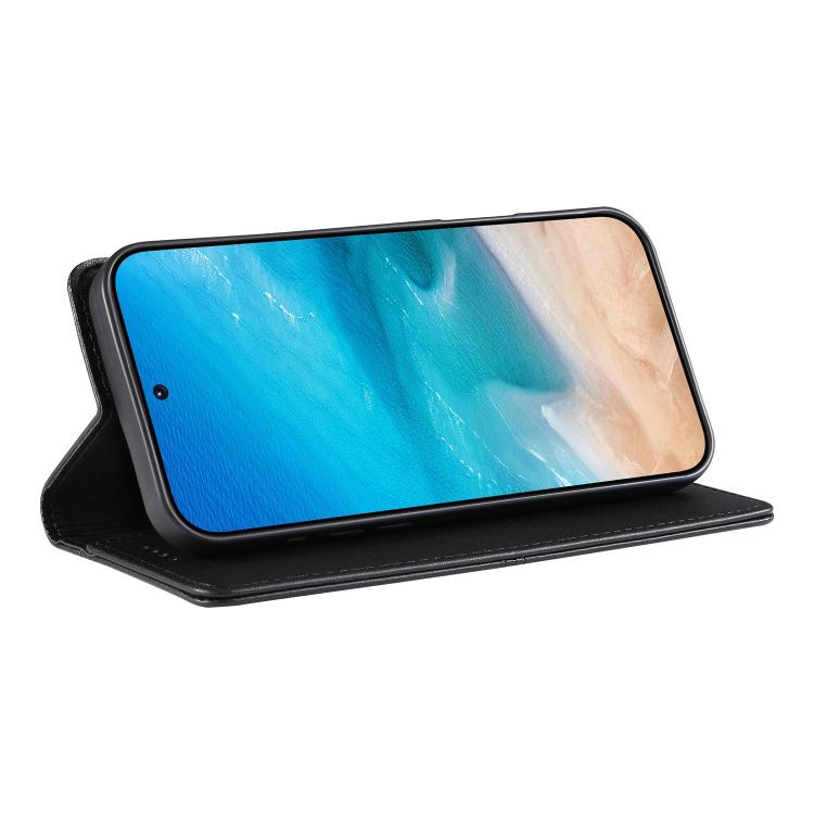 Stitched Line Magnetic RFID Vegan Leather Phone Case, For iPhone 13 mini, For iPhone 12 / 12 Pro, For iPhone 12 Pro Max, For iPhone 12 mini