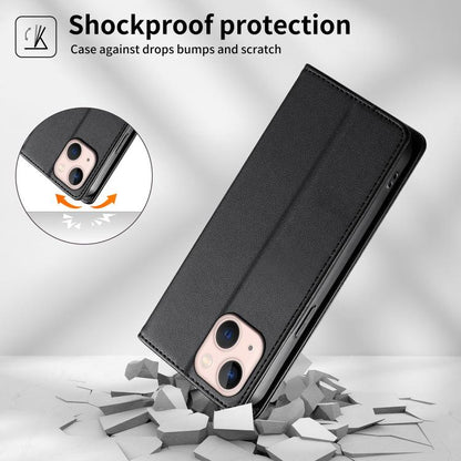 Stitched Line Magnetic RFID Vegan Leather Phone Case, For iPhone 13 mini, For iPhone 12 / 12 Pro, For iPhone 12 Pro Max, For iPhone 12 mini
