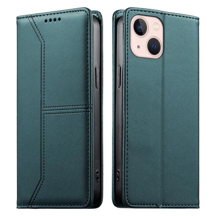 Stitched Line Magnetic RFID Vegan Leather Phone Case, For iPhone 13 mini, For iPhone 12 / 12 Pro, For iPhone 12 Pro Max, For iPhone 12 mini