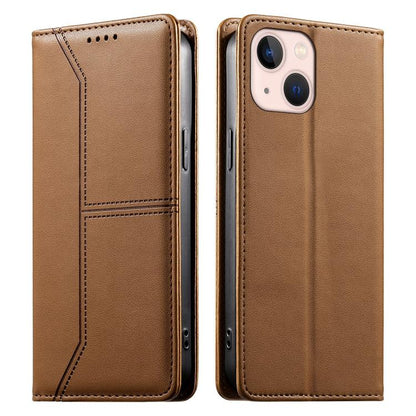 Stitched Line Magnetic RFID Vegan Leather Phone Case, For iPhone 13 mini, For iPhone 12 / 12 Pro, For iPhone 12 Pro Max, For iPhone 12 mini