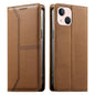 Stitched Line Magnetic RFID Vegan Leather Phone Case, For iPhone 13 mini, For iPhone 12 / 12 Pro, For iPhone 12 Pro Max, For iPhone 12 mini